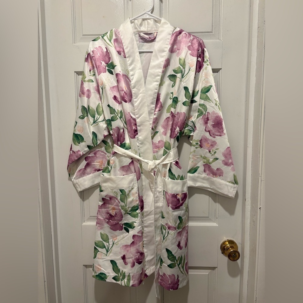 Satin Floral Women's Robe